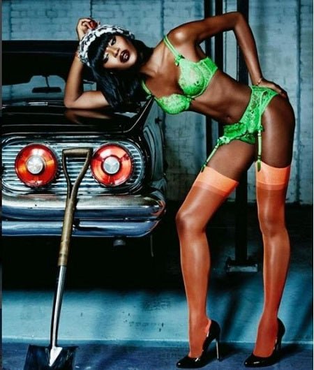 47-Year-Old Naomi Campbell, Celebrates St. Patrick Day With Saucy Lingerie