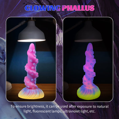 Glow-in-the-dark octopus-shaped dildo