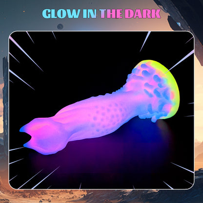 Glow-in-the-dark demon alien dildo with unique design