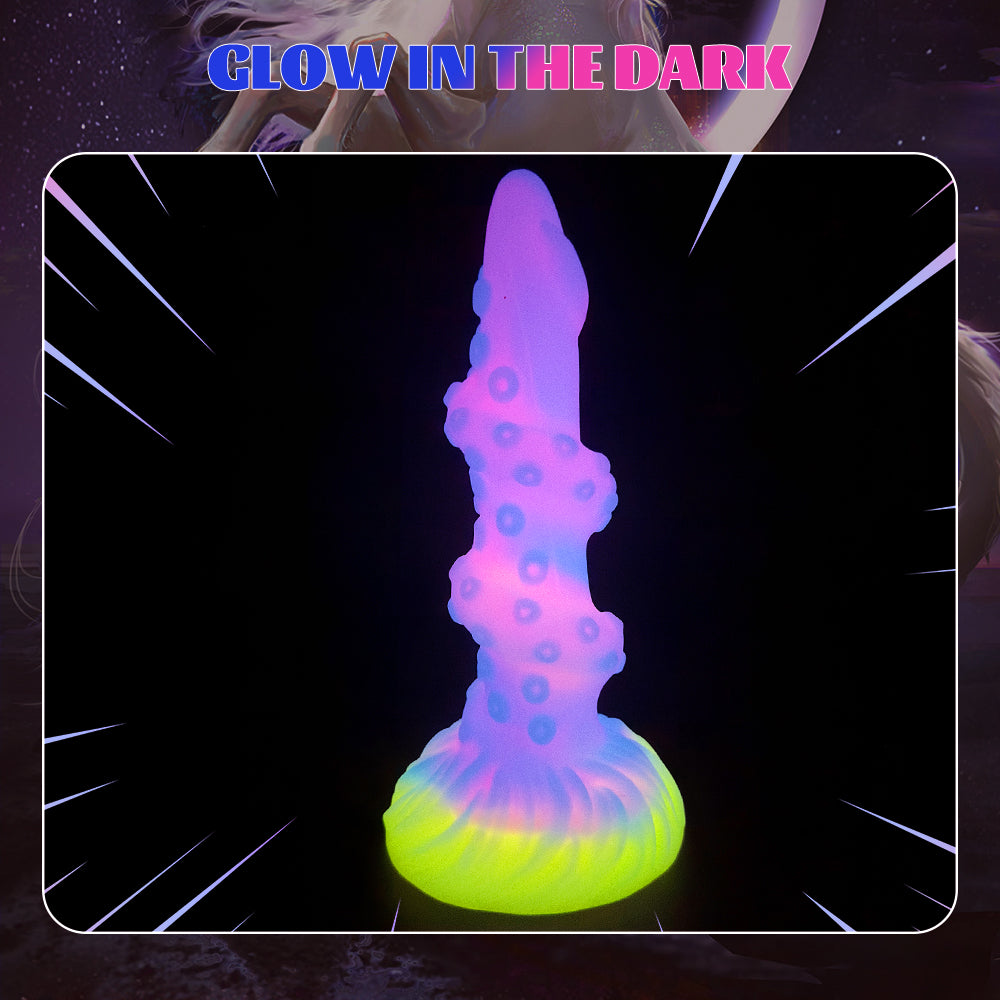 Glow-in-the-dark octopus-shaped dildo