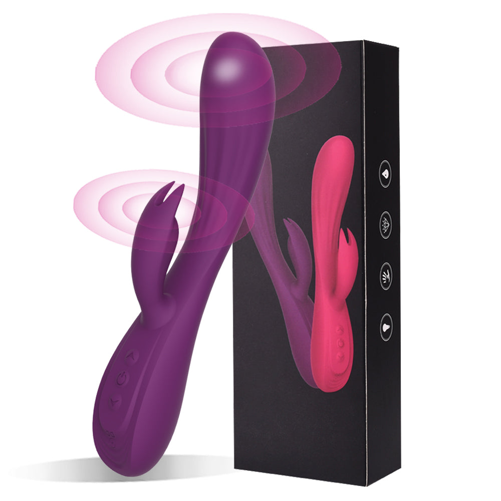 Adult toy tongue lick+vibration rabbit vibrator dual motor 10 mode