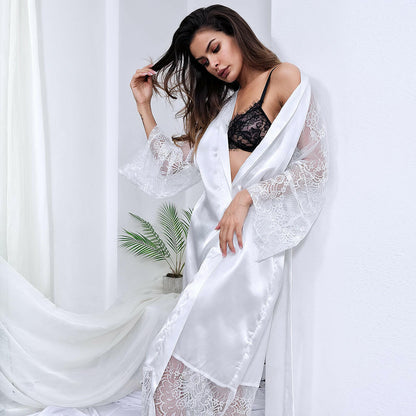 Women's Satin Kimono Robe for Bridesmaid and Bride Wedding Party Getting Ready Short Robe