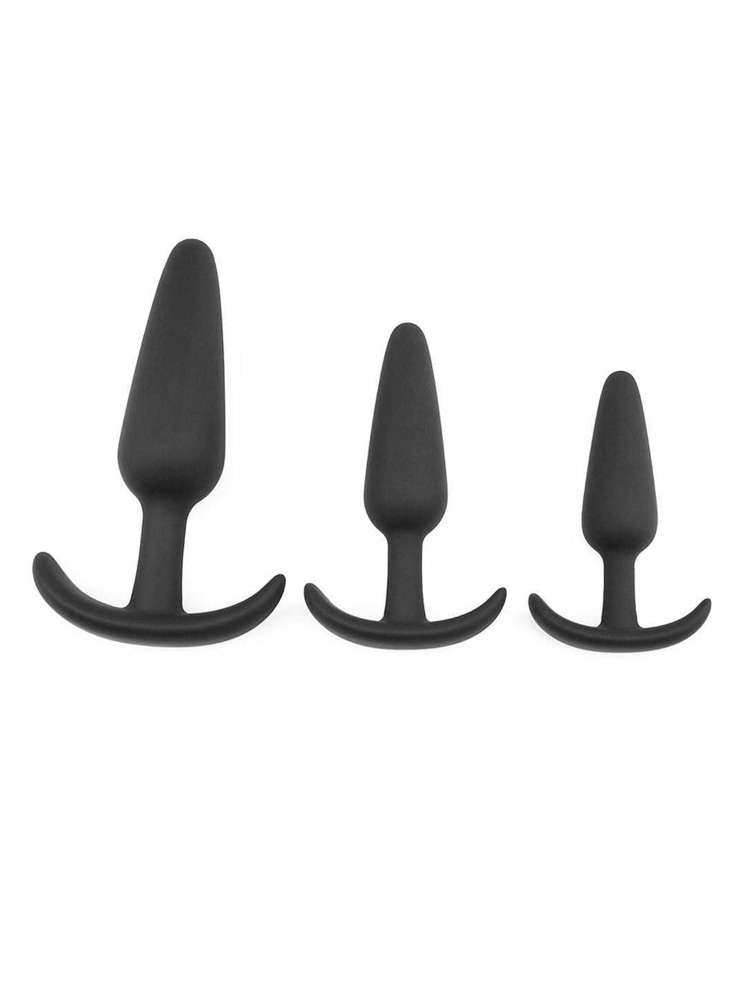 Silicone Anal Plug Sexy Toys, Pack of 3 Butt Plugs Training Set for Beginners Advanced Users with Flared Base Prostate Sex Toys Anus Dilator