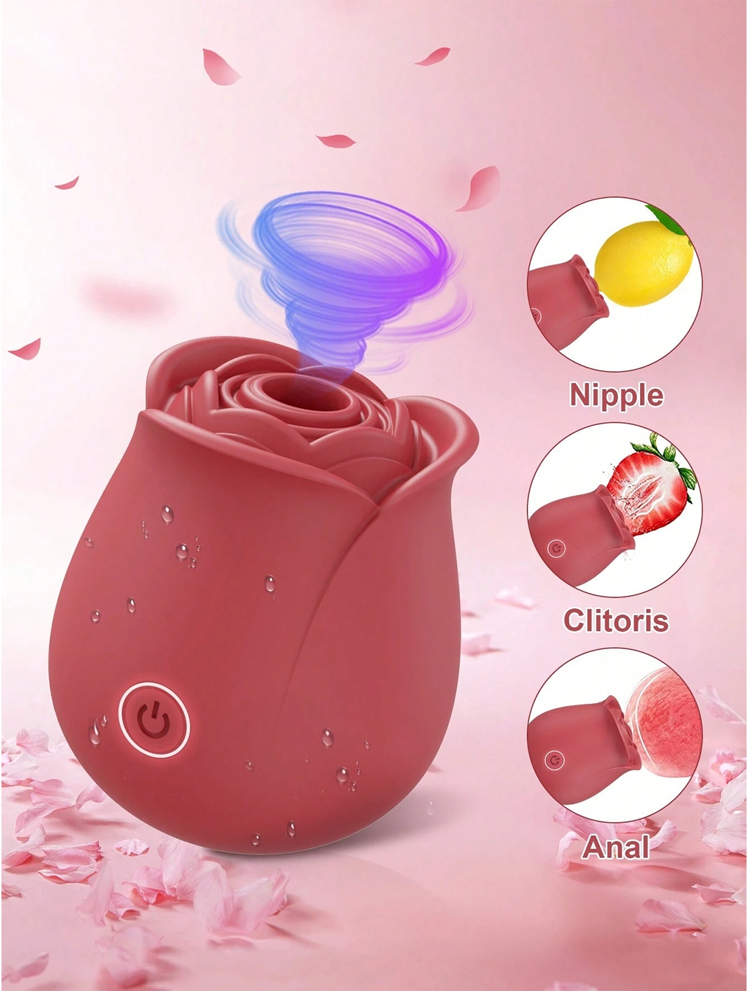 10 Vibration & Sucking Modes Rose Vibrator