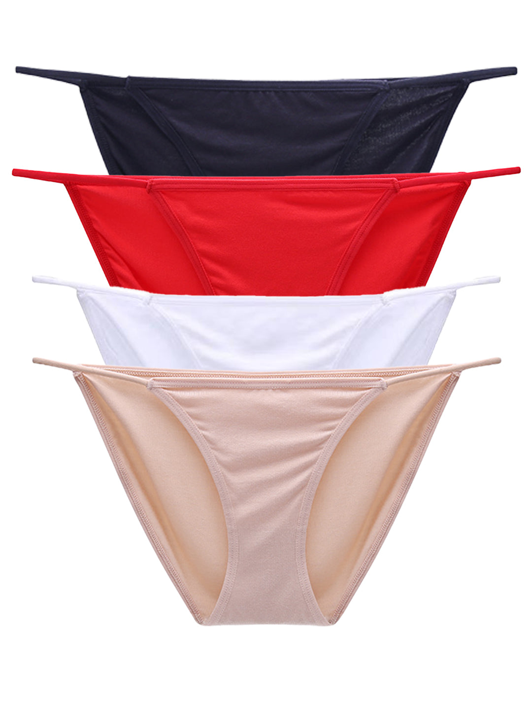 4-Pack Women's Low-Rise Modal String Bikini Thong