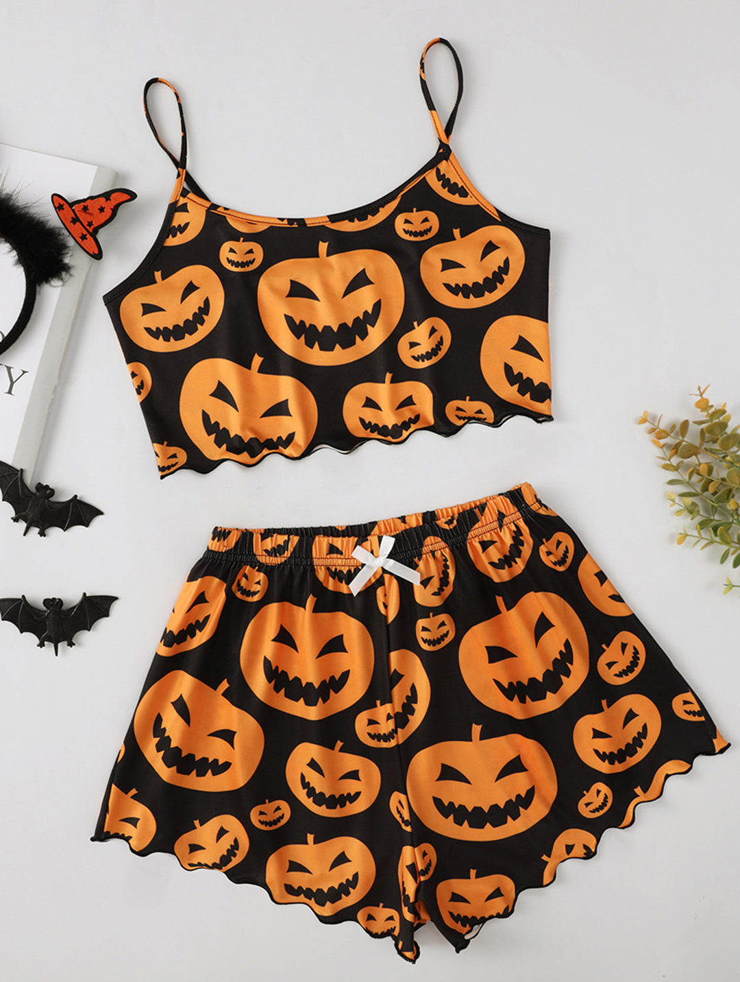 Halloween camisole top ,two piece pajama set