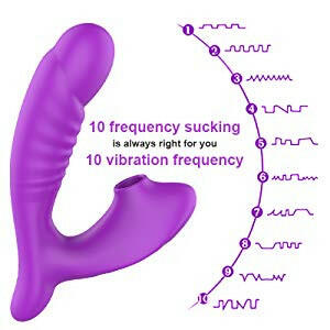 Adult toy Clitoral & G-Spot Vibrator 5-Level Suction, 10 Modes