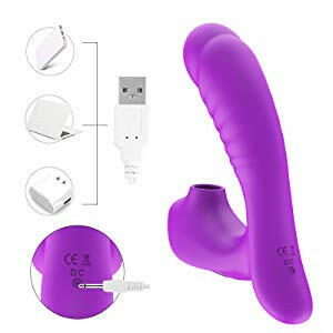 Adult toy Clitoral & G-Spot Vibrator 5-Level Suction, 10 Modes