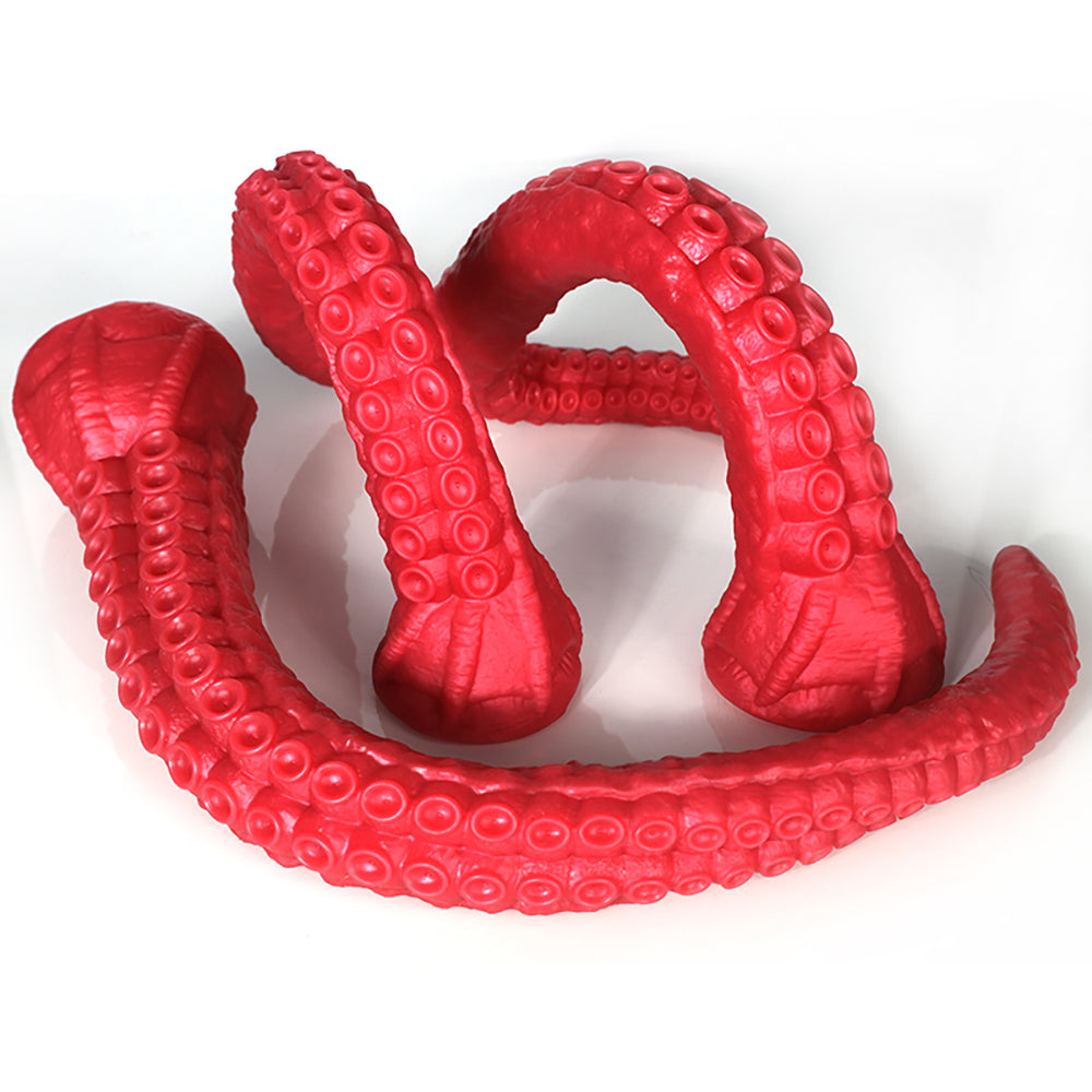 17.7", 19.7", 21.7" Octopus Tentacle Silicone Anal Dildo with Suction Cup