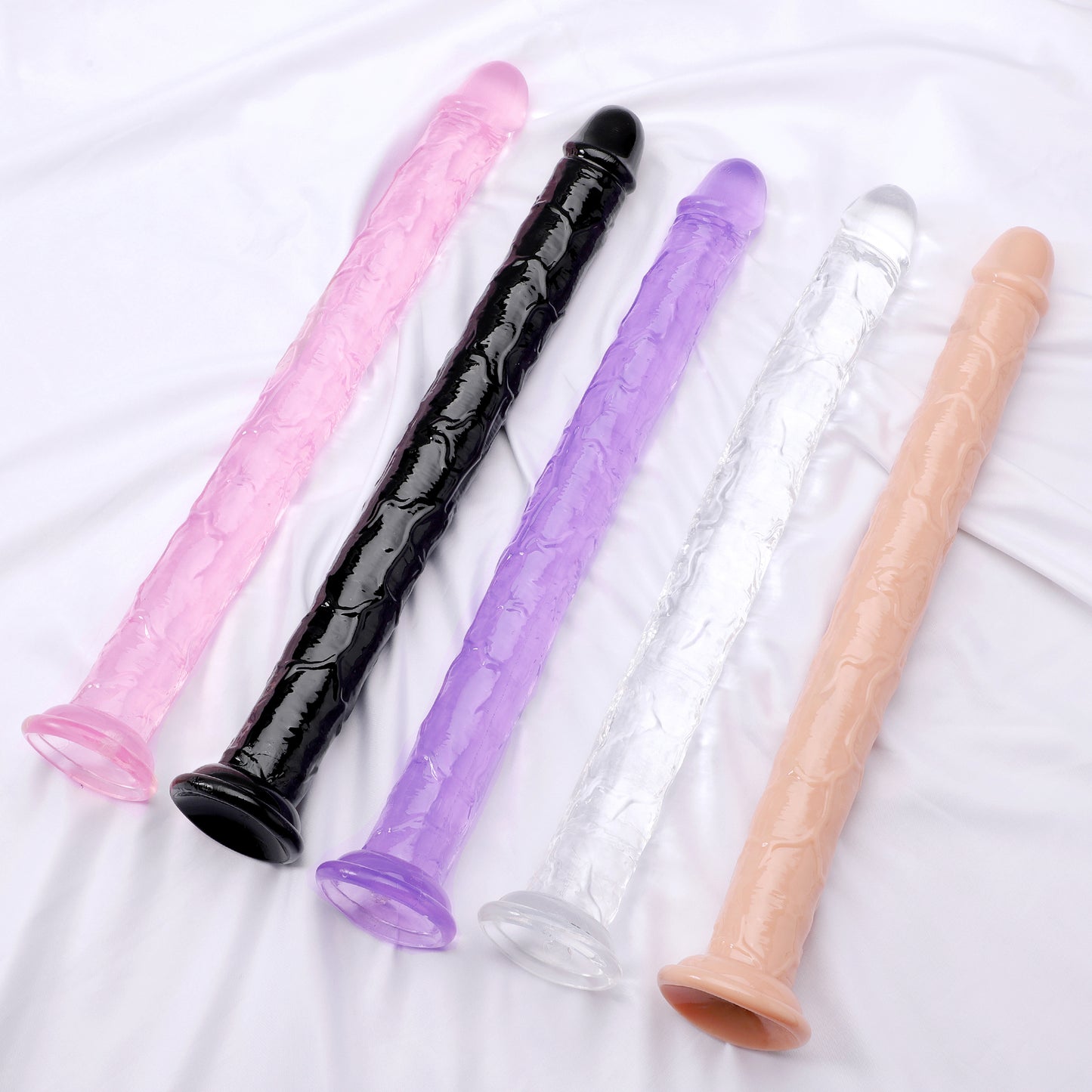 TPE Material Skinny Long Dildo - 45cm/17 Inch Suction Cup Dildo