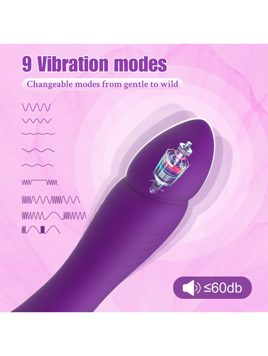 Adult Toys Vibration Stick with 9 Vibration+5 Inflatable Mode