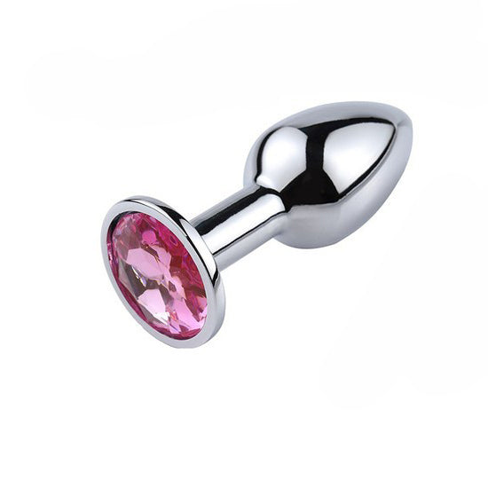 Mini Gemstone Steel Butt Plug Discreet Metal Butt Plug for Beginners