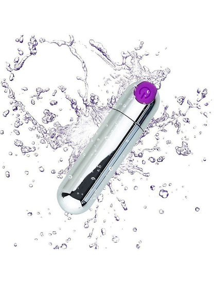 Adult toy Mini Bullet Vibrator 10 Vibration Modes，silver bullet sex toy