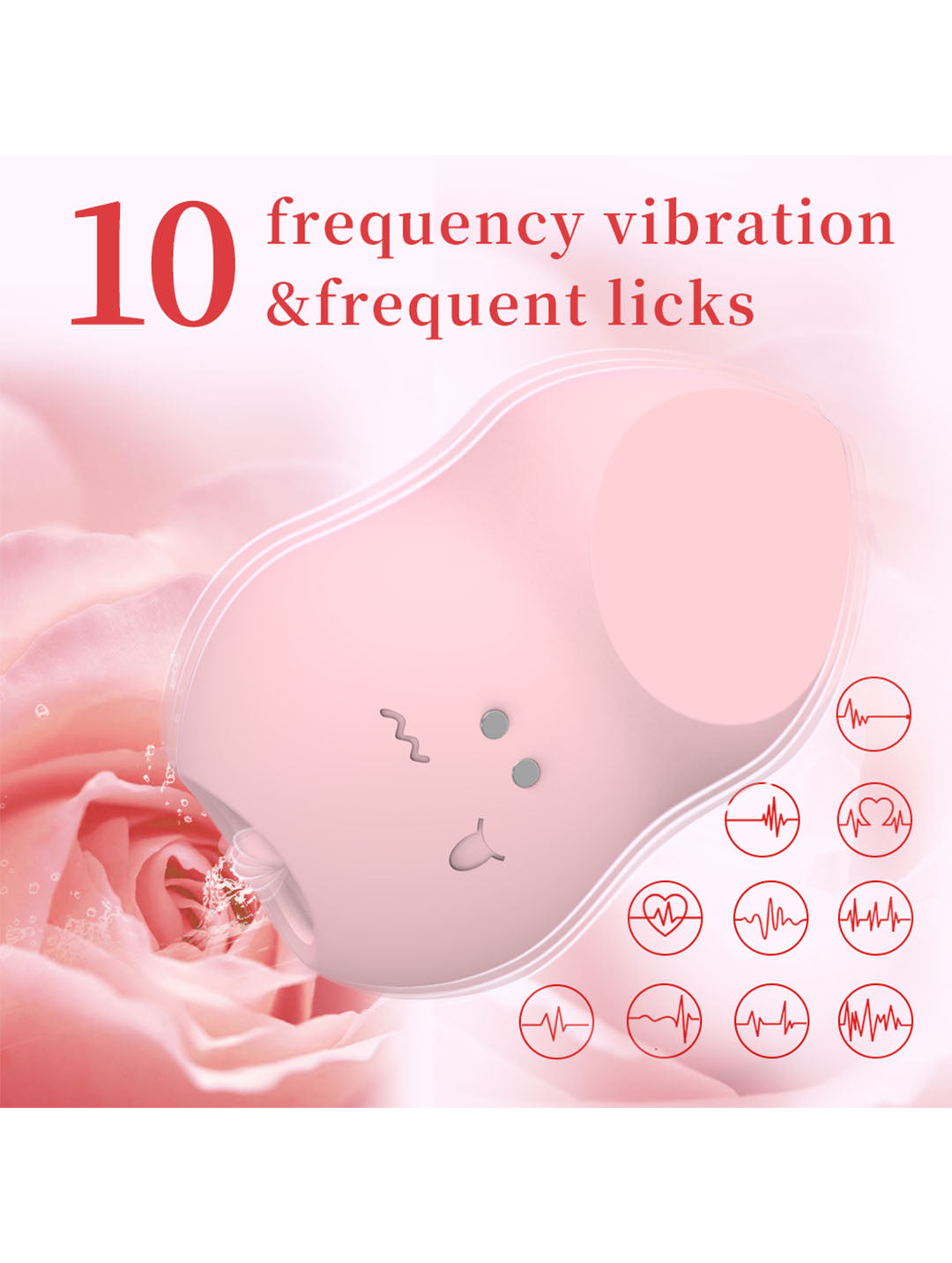 Adult toy egg vibrator 10 vibration mode +tongue lick