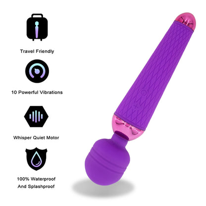 Adult toy 10-Mode USB Rechargeable AV Wand Vibrator