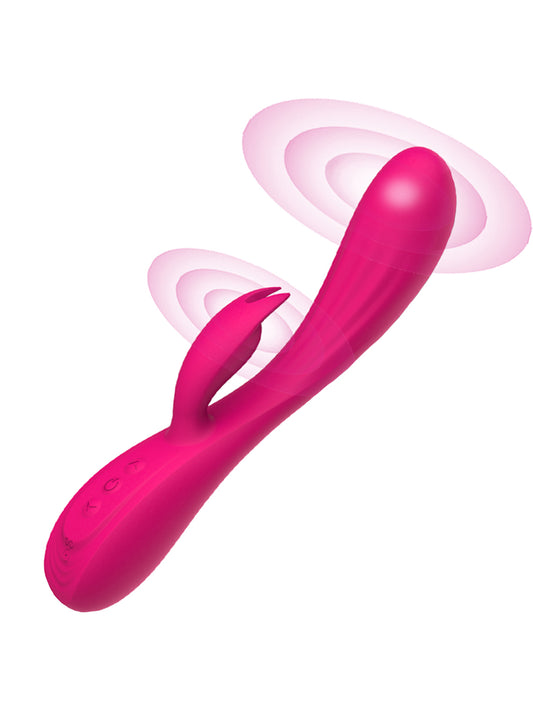 Adult toy tongue lick+vibration rabbit vibrator dual motor 10 mode