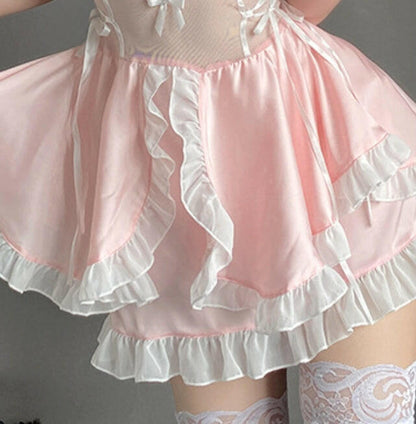 Women's Sexy Costume Lingerie Anime Cosplay French Apron Maid Outfit Dress Halloween Babydoll Costume