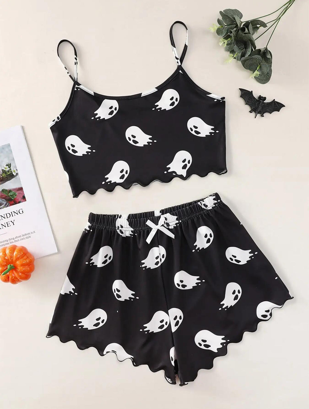 Halloween camisole top ,two piece pajama set