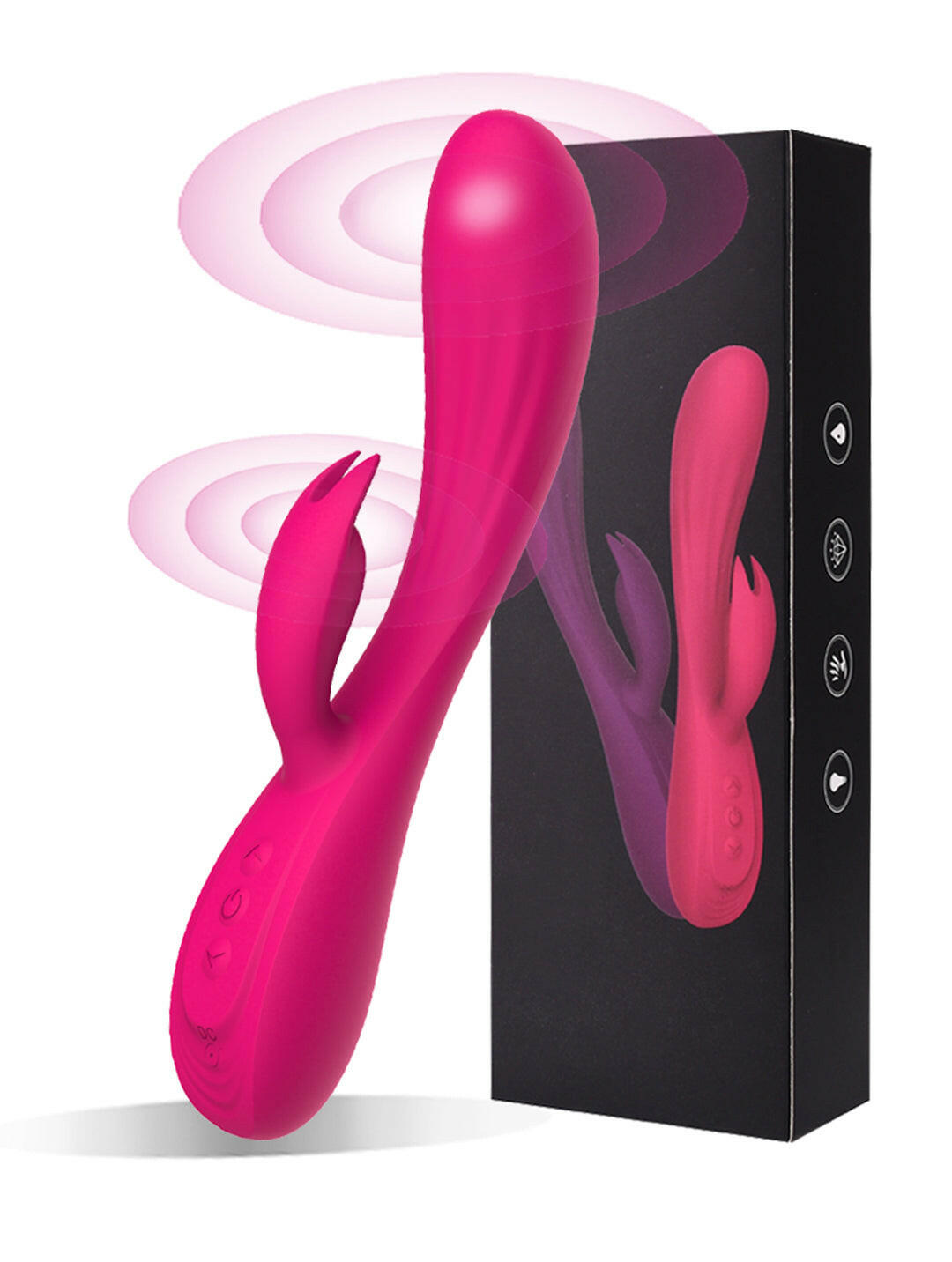 Adult toy tongue lick+vibration rabbit vibrator dual motor 10 mode