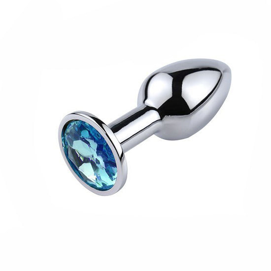 Mini Gemstone Steel Butt Plug Discreet Metal Butt Plug for Beginners