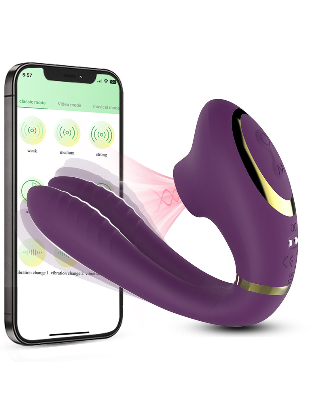 Adult toy 10 sucking+vibration mode G -SPOT vibrator application control，Clitora Suction，Dildos