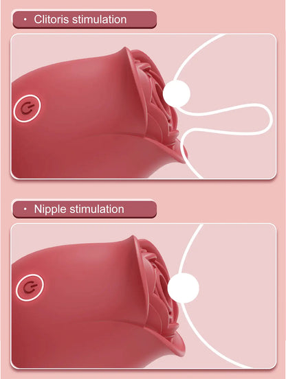 10 Vibration & Sucking Modes Rose Vibrator