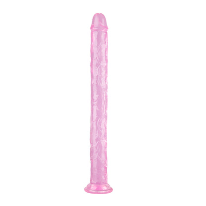 TPE Material Skinny Long Dildo - 45cm/17 Inch Suction Cup Dildo