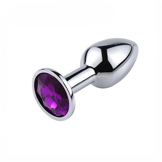 Mini Gemstone Steel Butt Plug Discreet Metal Butt Plug for Beginners