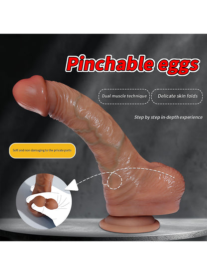 Realistic Dildos,Body-Safe Liquid Silicone Dildos Strong with Suction Cup，Ultra Soft Thick Anal Dildos G spot Stimulator，Adult Sex Toys for Women & Couple