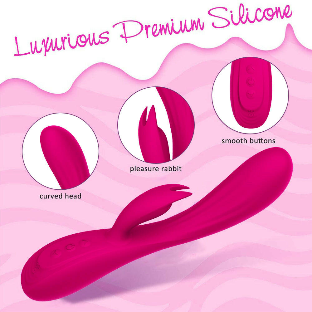 Adult toy tongue lick+vibration rabbit vibrator dual motor 10 mode