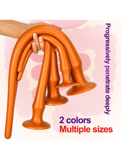 Ultra Long Flexible Silicone Anal Plug - Super Long Butt Plug for Deep Massage Stimulation