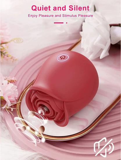 10 Vibration & Sucking Modes Rose Vibrator