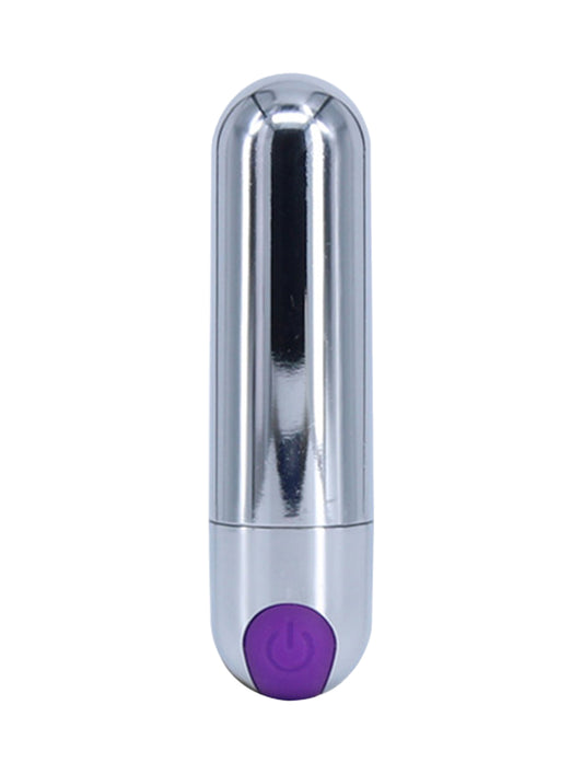 Adult toy Mini Bullet Vibrator 10 Vibration Modes，silver bullet sex toy