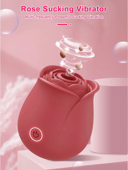 10 Vibration & Sucking Modes Rose Vibrator