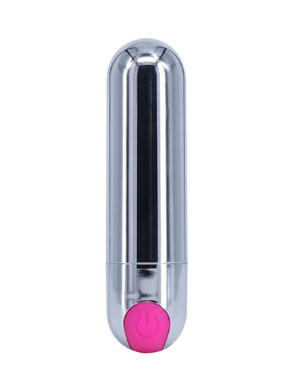 Adult toy Mini Bullet Vibrator 10 Vibration Modes，silver bullet sex toy