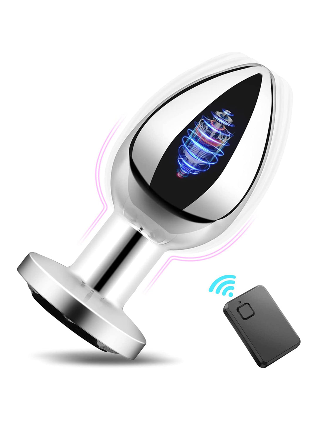 Adult toy 10  vibration  Remote controlled stainless steel anal plug