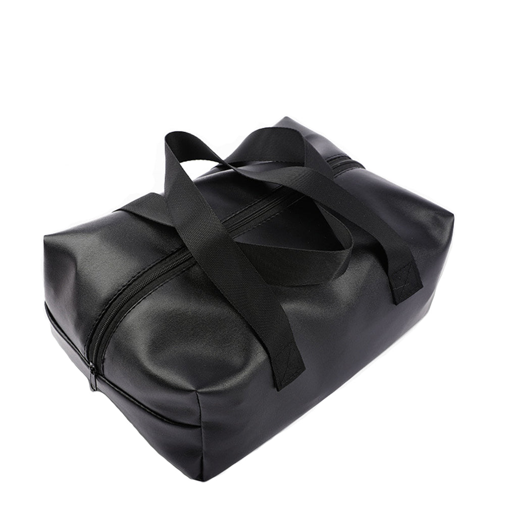 Discreet Black Leather Organizer for Adult Toys