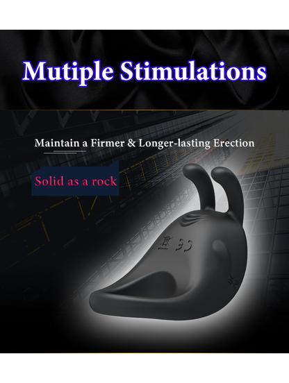 Vibrating Cock Rings, 7 Powerful Modes rabbit cock rings, Body-Safe Silicone, Sex Toys for Couples,  Pleasure Enhancer, Sex Toys for Men