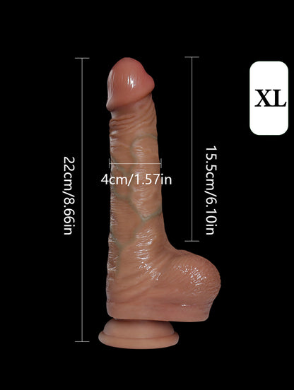 Realistic Dildos,Body-Safe Liquid Silicone Dildos Strong with Suction Cup，Ultra Soft Thick Anal Dildos G spot Stimulator，Adult Sex Toys for Women & Couple