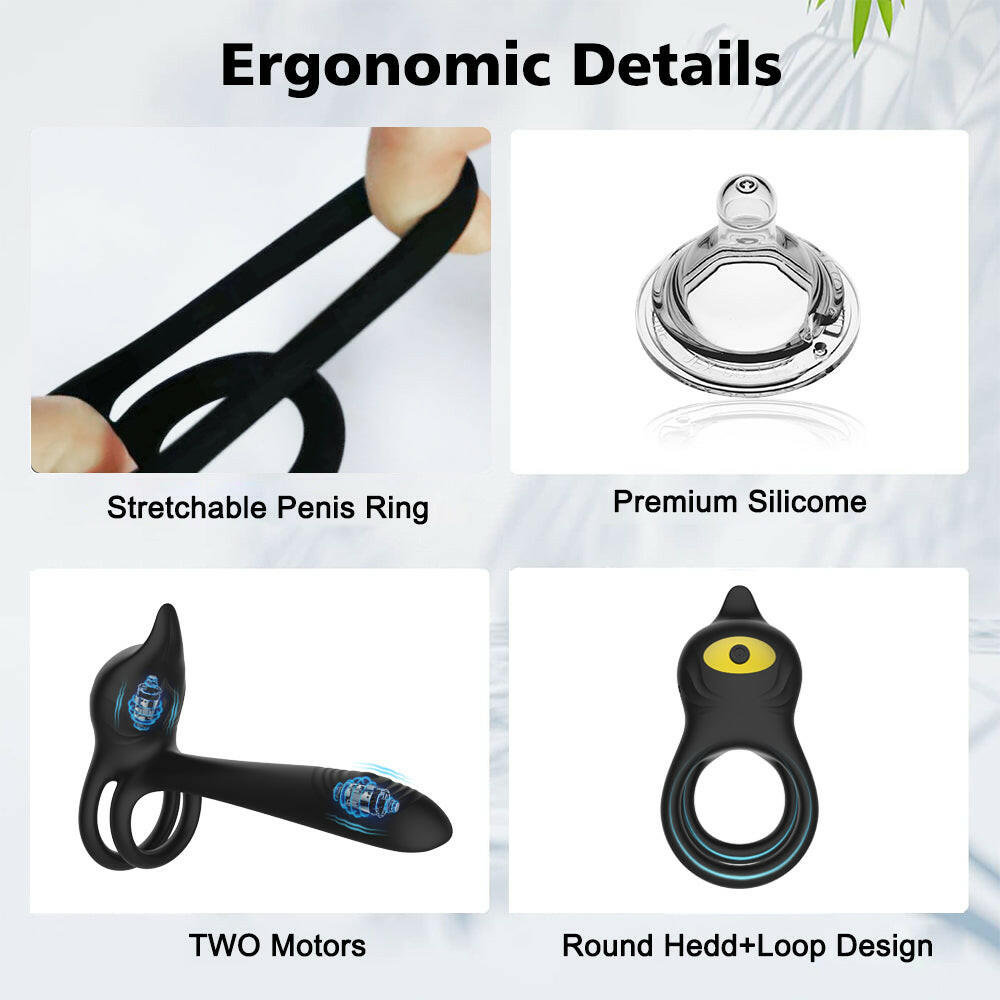 Adult toy 10 Vibration Modes Couples Sync Vibrating Cock Ring Wireless Remote