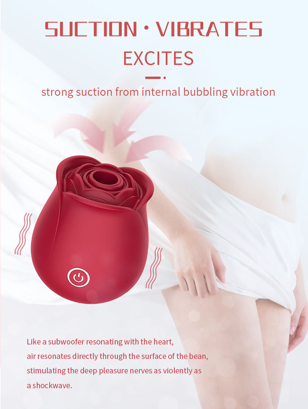 10 Vibration & Sucking Modes Rose Vibrator