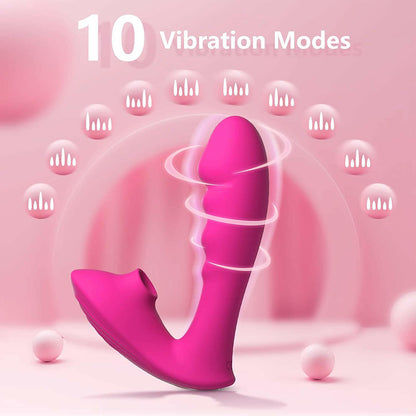 Adult sex toy vibrator -10 sucking+vibration mode