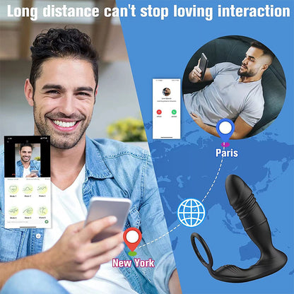 Adult toy 9 extension and vibration mode anal toys APP control