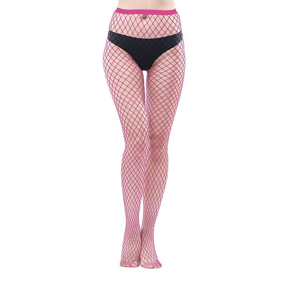 Women's Fishnet Stockings Jumpsuit High Waist Stockings Leggings Medium Grid