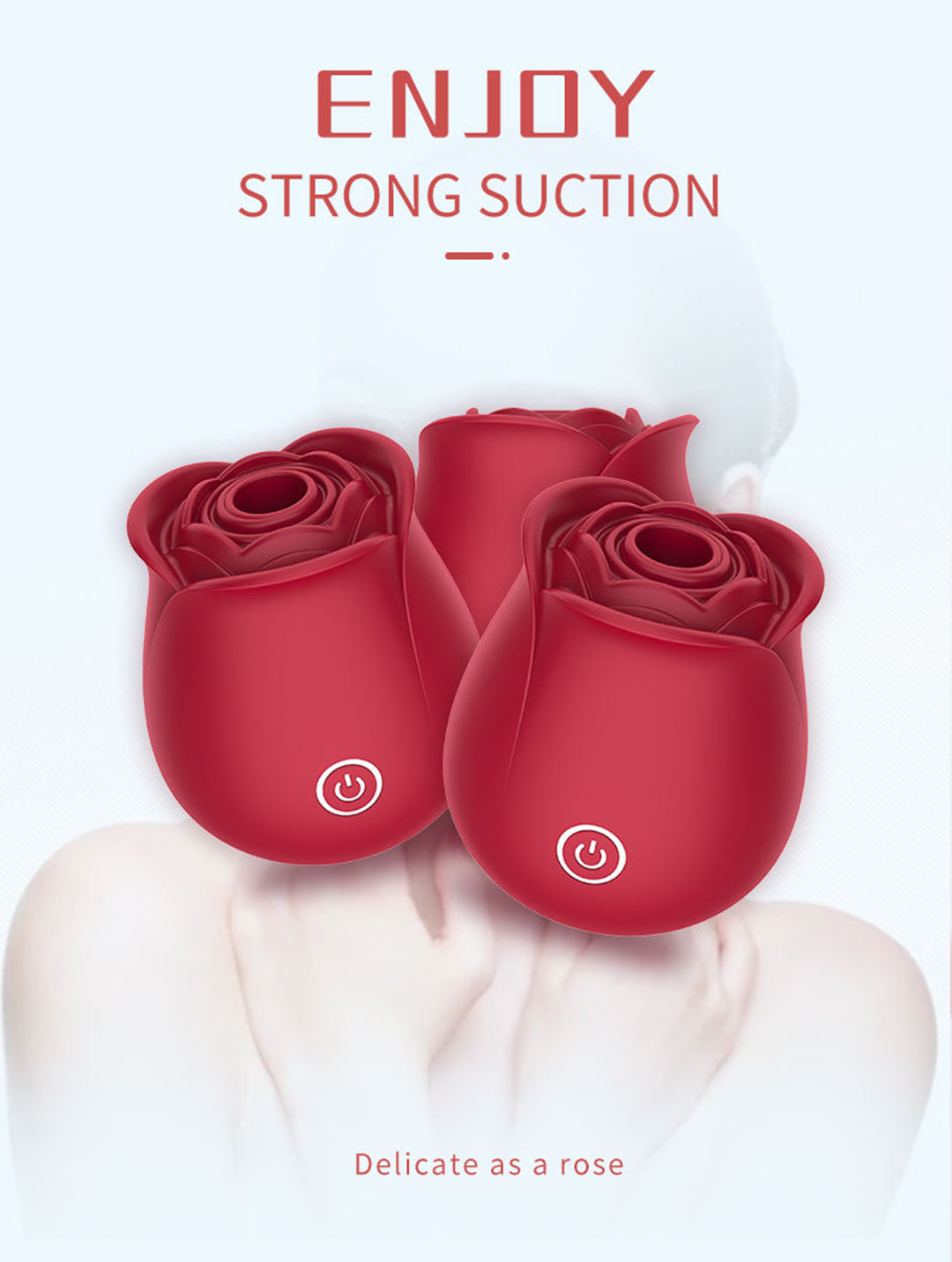 10 Vibration & Sucking Modes Rose Vibrator