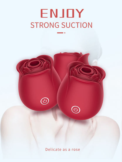 10 Vibration & Sucking Modes Rose Vibrator