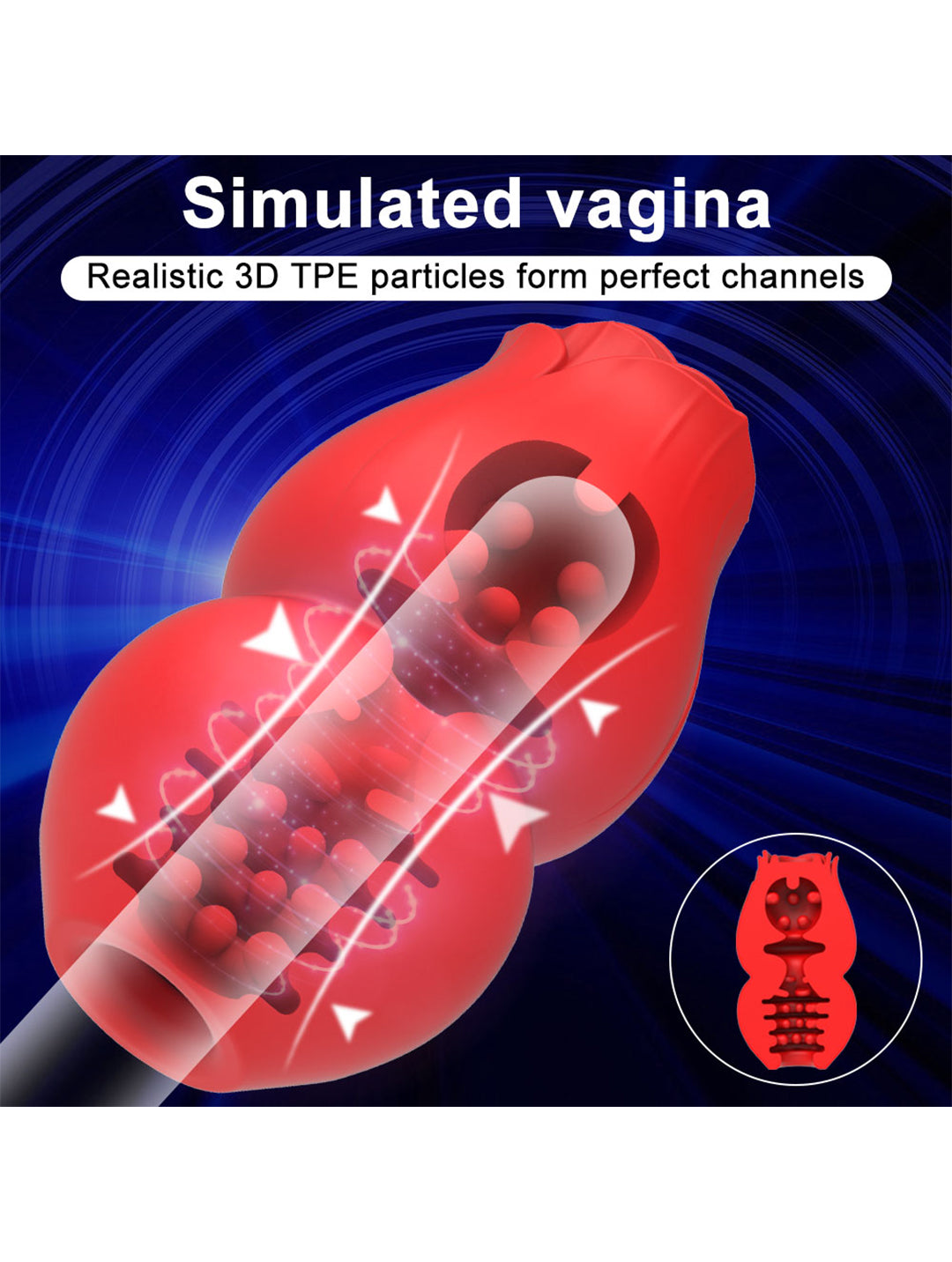 Adult toy rose penile training device heating mode masturbation cup