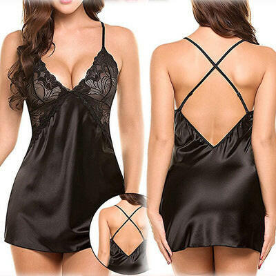 black mini dress &Crossover back Suit