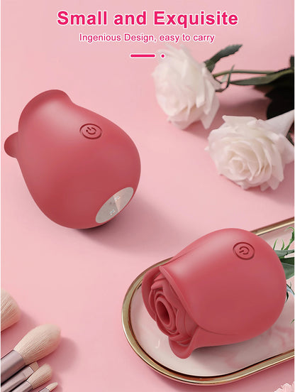 10 Vibration & Sucking Modes Rose Vibrator