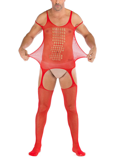 Mens Floral Lace lingerie  Mens see Through Underwear Sexy Fishnet Leotard Wrestling Jumpsuit Mini Dress Clubwear- 35 Styles